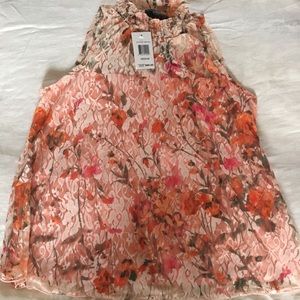 Nordstrom NWT high neck sleeveless feminine top.